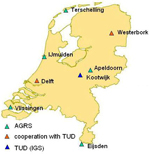 Primary reference stations in the Netherlands.