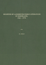 GS 19, H.L. Rogge, Register op landmeetkundige literatuur in Nederland, 1961 - 1970